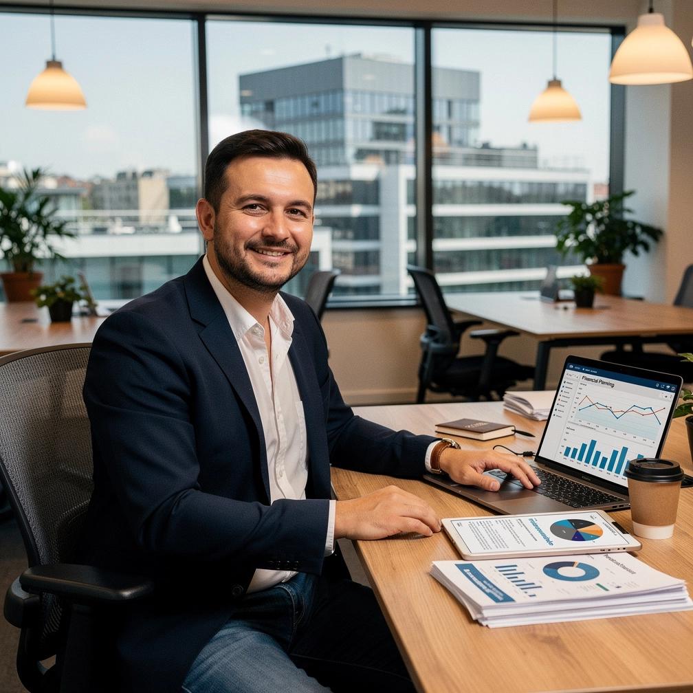 Pénzügyi jegyzetfüzet nyitva, mellette kalkulátor és toll a személyes költségvetés vezetéséhez.