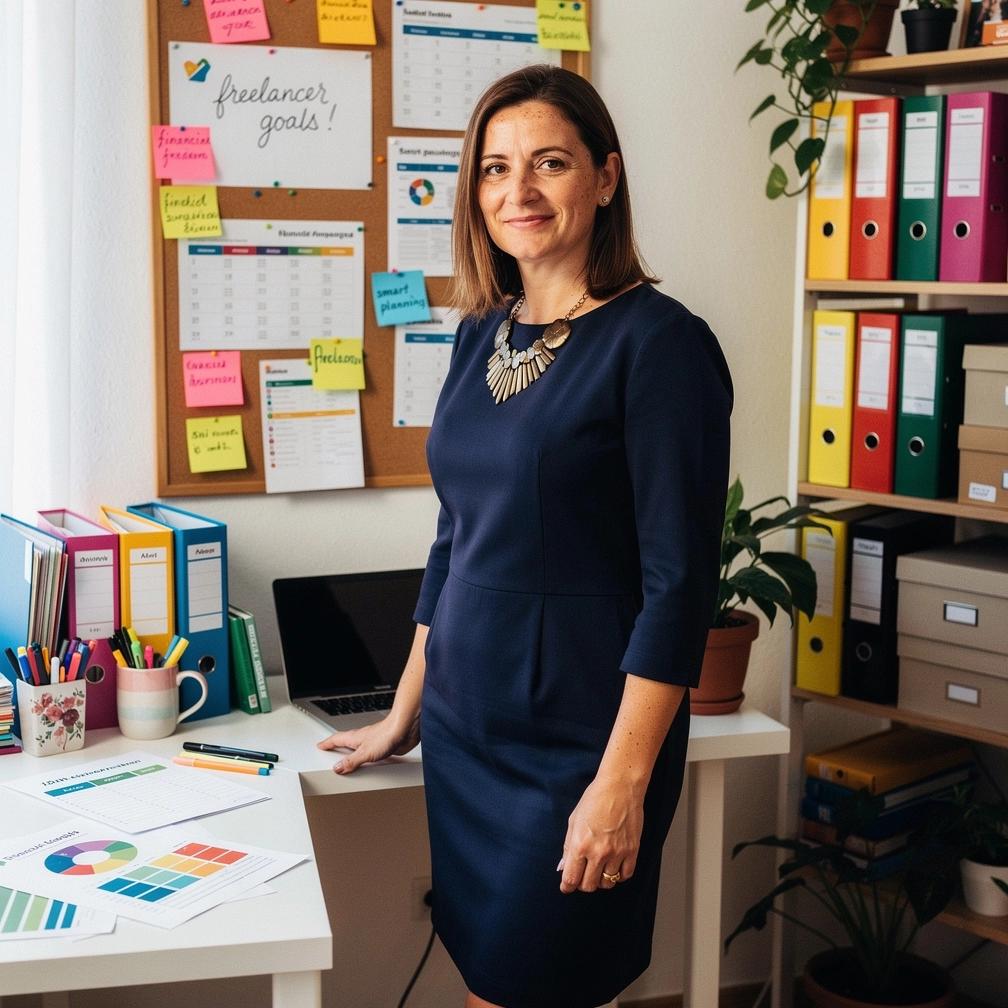 Személyes pénzügyi tervezés lépéseit szemléltető infografika színes diagramokkal és ikonokkal.